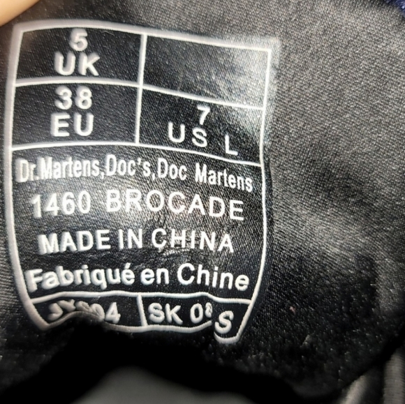 Dr. Martens Blue Velvet Boots - Picture 9 of 14